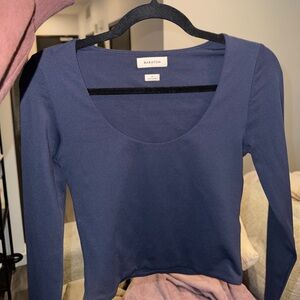 Aritzia Babaton Contour Women's Blue Long Sleeve Top